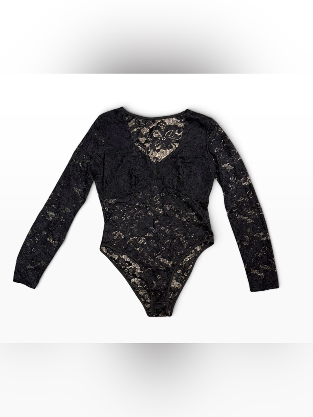Classic Black lace Bodysuit Large witchy Goth Whimsygoth dark fairy NWOT